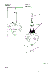07 - Transmission parts for Frigidaire Washer FWS833AS0 from AppliancePartsPros.com
