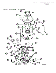 03 - Tubs, Hoses, Motor parts for Frigidaire Washer FWX433RBS1 from AppliancePartsPros.com