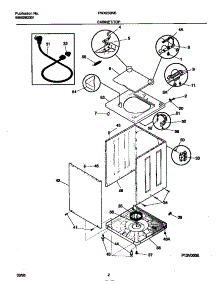 02 - Cabinet / Top parts for Frigidaire Washer FWX233NBS3 from AppliancePartsPros.com