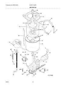 05 - Motor / Tub parts for Frigidaire Washer GLWS1749AS4 from AppliancePartsPros.com