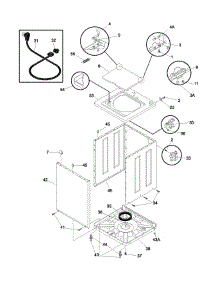 Wshr Cab,Top parts for Frigidaire Washer GLWS1649AS1 from AppliancePartsPros.com