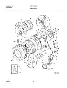 07 - Wshr Tub,Motor parts for Frigidaire Washer GLTF1670AS0 from AppliancePartsPros.com