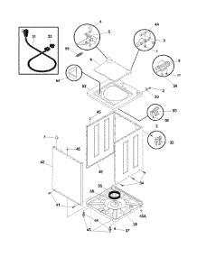 Wshr Cab,Top parts for Frigidaire Washer NA from AppliancePartsPros.com