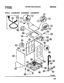 02 - Cabinet, Top Panel, Base parts for Frigidaire Washer WA3900AWW3 from AppliancePartsPros.com