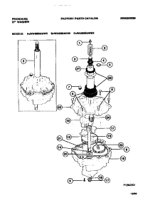04 - Transmission parts for Frigidaire Washer WA3900AWW3 from AppliancePartsPros.com