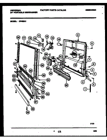04 - Door Parts parts for Frigidaire Dishwasher DP400A1 from AppliancePartsPros.com
