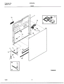 04 - Door parts for Frigidaire Dishwasher GDB742RJS0 from AppliancePartsPros.com