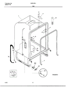 06 - Tub parts for Frigidaire Dishwasher GDB742RJS0 from AppliancePartsPros.com