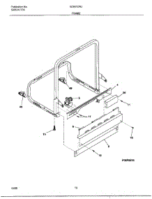 10 - Frame parts for Frigidaire Dishwasher GDB742RJS0 from AppliancePartsPros.com