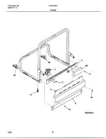 10 - Frame parts for Frigidaire Dishwasher GDB755RJD0 from AppliancePartsPros.com