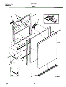 03 - Door parts for Frigidaire Dishwasher GDB421RHS1 from AppliancePartsPros.com