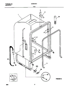 04 - Tub parts for Frigidaire Dishwasher GDB421RHS1 from AppliancePartsPros.com