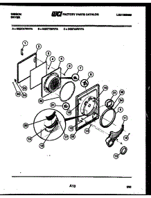 03 - Door Parts parts for Frigidaire Dryer DG27A5WVFA from AppliancePartsPros.com
