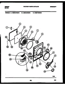03 - Door Parts parts for Frigidaire Dryer DG27T3WXFD from AppliancePartsPros.com