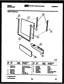 03 - Outer Door Parts parts for Frigidaire Dishwasher SU24P4KVLB from AppliancePartsPros.com