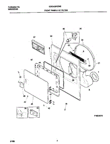 03 - P16d0019 Frnt Pnl,Door parts for Frigidaire Dryer GDG436REW0 from AppliancePartsPros.com