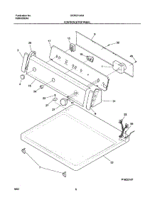 07 - Controls / Top Panel parts for Gibson Dryer GGR221AS4 from AppliancePartsPros.com