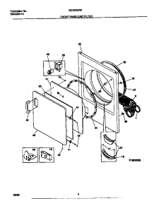 03 - Front Panel / Lint Filter parts for Frigidaire Dryer GDG336RBW2 from AppliancePartsPros.com