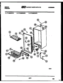 03 - Cabinet Parts parts for Frigidaire Freezer FV16M8WWFC from AppliancePartsPros.com