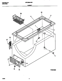 03 - Cabinet parts for Frigidaire Freezer GFC25M4HW0 from AppliancePartsPros.com