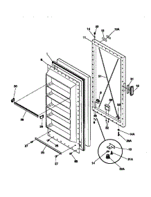 02 - Door parts for Frigidaire Freezer GFU12M2AW4 from AppliancePartsPros.com