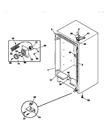 03 - Cabinet / Control / Shelves parts for Frigidaire Freezer GFU12M2AW4 from AppliancePartsPros.com