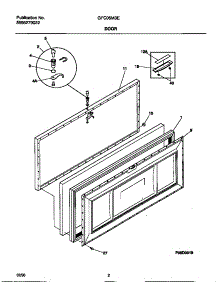 02 - Door parts for Frigidaire Freezer GFC05M3EW0 from AppliancePartsPros.com