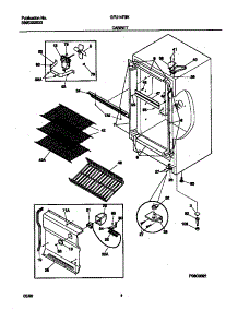 03 - Cabinet parts for Frigidaire Freezer GFU14F3H20 from AppliancePartsPros.com