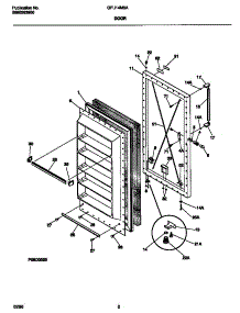 02 - Door parts for Frigidaire Freezer GFU14M9AW5 from AppliancePartsPros.com