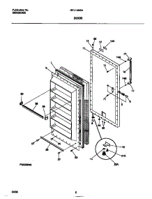 02 - Door parts for Frigidaire Freezer GFU14M9AW7 from AppliancePartsPros.com