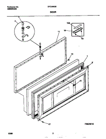 02 - Door parts for Frigidaire Freezer GFC09M3EW0 from AppliancePartsPros.com