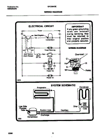 05 - Wiring Diagram parts for Frigidaire Freezer GFC09M3EW0 from AppliancePartsPros.com