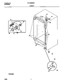 03 - Cabinet parts for Frigidaire Freezer GFU12M2GW0 from AppliancePartsPros.com