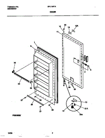 02 - Door parts for Frigidaire Freezer GFU16F7AW6 from AppliancePartsPros.com