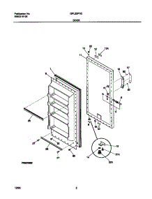 02 - Door parts for Frigidaire Freezer GFU20F7GW2 from AppliancePartsPros.com