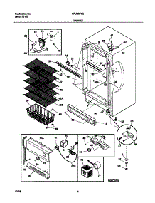 03 - Cabinet parts for Frigidaire Freezer GFU20F7GW2 from AppliancePartsPros.com