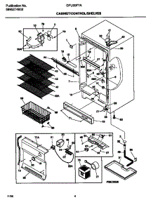 03 - Cabinet / Control / Shelves parts for Frigidaire Freezer GFU20F7AW6 from AppliancePartsPros.com