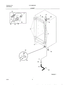 05 - Cabinet parts for Gibson Freezer GFU09M2HW5 from AppliancePartsPros.com