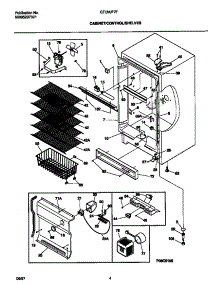 03 - Cabinet / Control / Shelves parts for Frigidaire Freezer GFU20F7FW0 from AppliancePartsPros.com