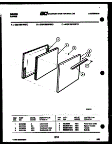 04 - Door Parts parts for Frigidaire Range CEA1M1WSTC from AppliancePartsPros.com