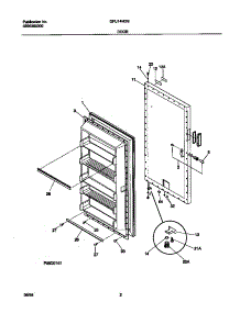 02 - Door parts for Frigidaire Freezer GFU14M3GW0 from AppliancePartsPros.com