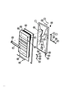 02 - Door parts for Frigidaire Freezer GFU21M9AW4 from AppliancePartsPros.com