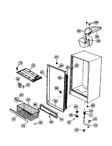 03 - Cabinet parts for Frigidaire Freezer GFU21M9AW4 from AppliancePartsPros.com