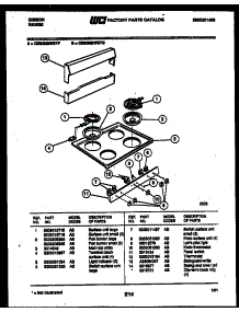 03 - Backguard And Cooktop Parts parts for Frigidaire Range CEB3M2WSTG from AppliancePartsPros.com