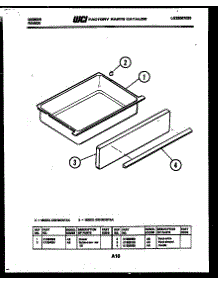 03 - Drawer Parts parts for Frigidaire Range CEC1M1WTAA from AppliancePartsPros.com