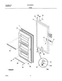 03 - Door parts for Gibson Freezer GFU21M3AW1 from AppliancePartsPros.com