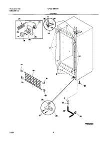 05 - Cabinet parts for Gibson Freezer GFU21M3AW1 from AppliancePartsPros.com