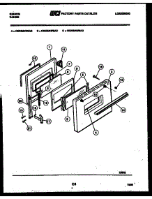 05 - Door Parts parts for Frigidaire Range CEC2M4WSAC from AppliancePartsPros.com