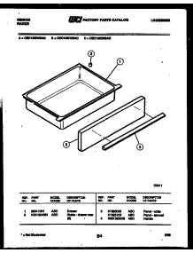 07 - Drawer Parts parts for Frigidaire Range CEC1M2WSAC from AppliancePartsPros.com