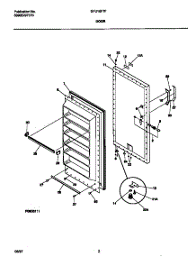 02 - Door parts for Frigidaire Freezer GFU16F7FW0 from AppliancePartsPros.com